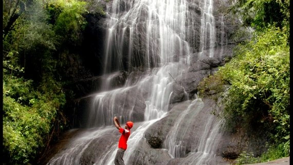 Bear Shola Falls during monsoon